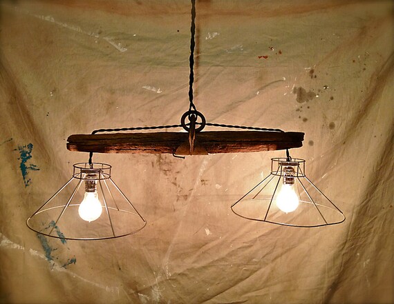 Rustic Primitive Hanging Pendant Lights / Upcycled Farm Rustic Primitive Hanging Pendant Lights / Upcycled Farm