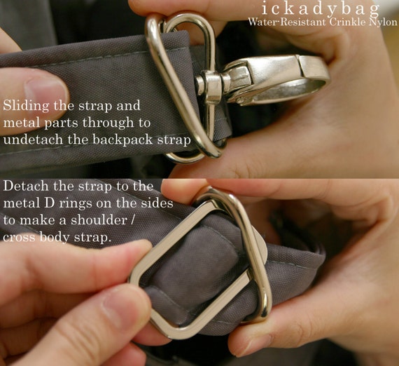 Detachable Convertible Strap to make Backpack or Rucksack