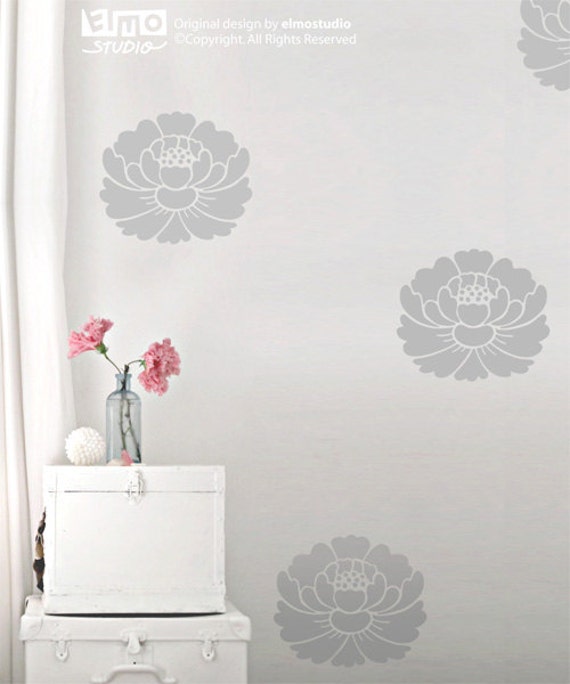 Lotus Flower Wall Decals Zen Home Decor Floral Wall Decor