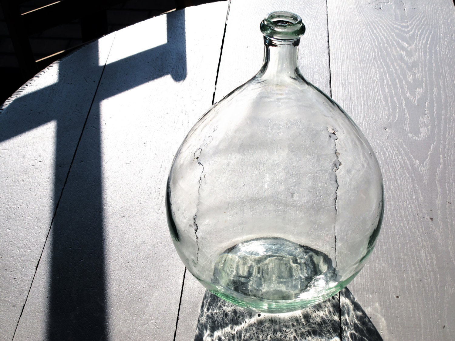 french extra large glass bottle demijohnantique carboy