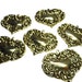 Destash Jewelry Making, Scrap Book or Altered Art Supplies - Gold Brass Stamping Heart Pendants 6