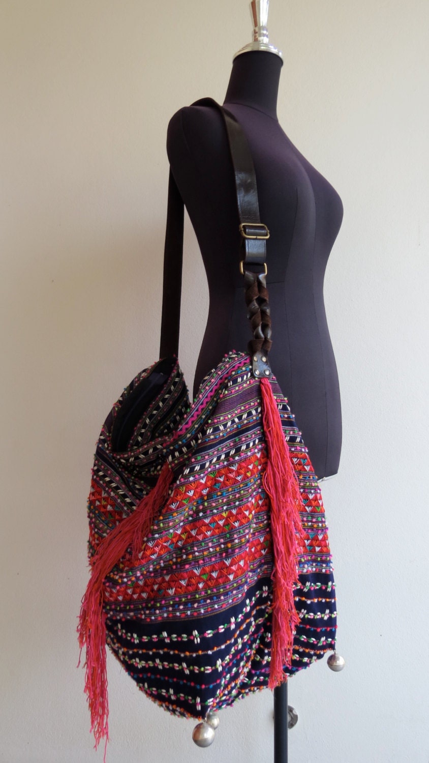 Ethnic Handmade Handbags vintage fabric Tote-bohemian bags