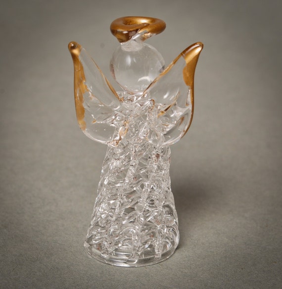 Vintage small glass angel figurine