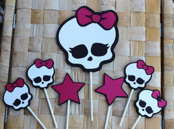 Monster High Cupcake Toppers And Cake Topper