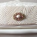Champagne Beaded Clutch, Vintage Wedding, Filigree Victorian Brooch, Swarvoski Crystals, Designer, LaRegale, Made in USA :MONIQUE