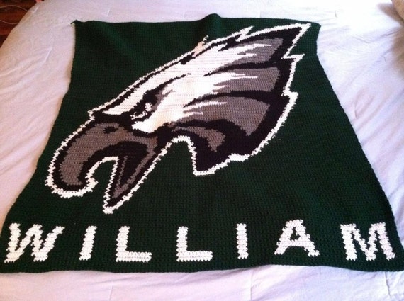 Philadelphia eagle afghan customized by DaniellesCrocheting