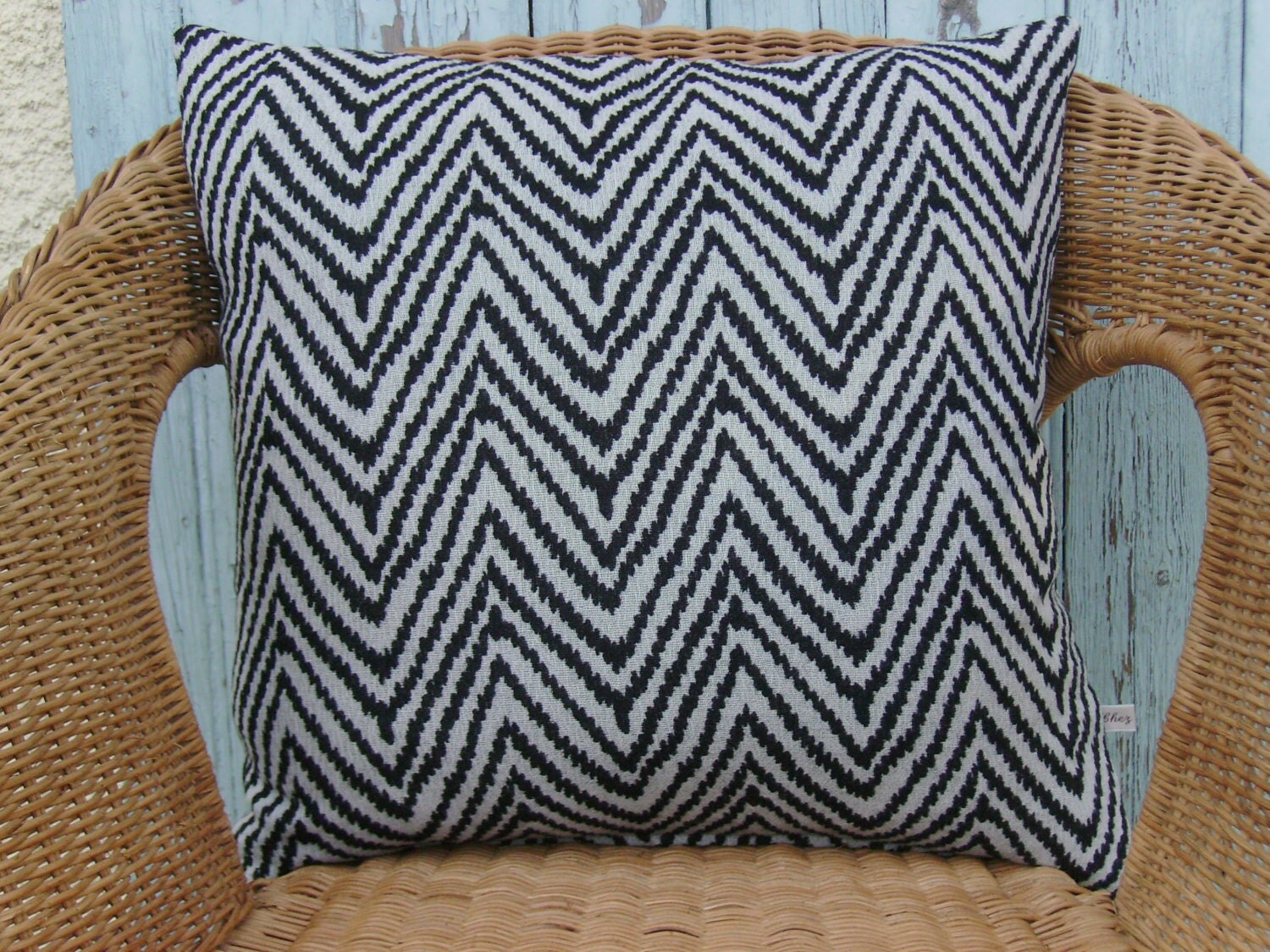 SALE black and white pillow cover chevron pillow by chezlele