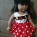 18 inch Doll (modeled by American Girl) Minnie Mouse dress and ears