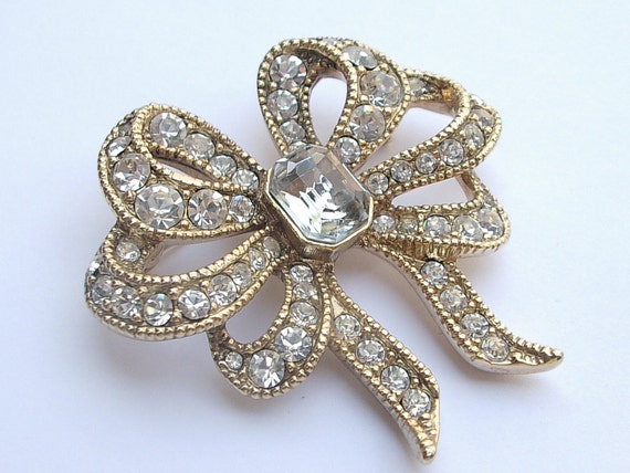 Antique Monet rhinestone brooch pin rhinestone by ShoponSherman