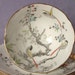 Antique bird tea cup and saucer set, vintage Royal Grafton English tea cup, hand painted bone china tea set