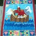 Quilted wall hanging, Noah's Ark, Crib quilt