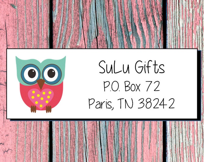 SALE Super Cute Owl Personalized Address Labels or ask for Custom Address Labels