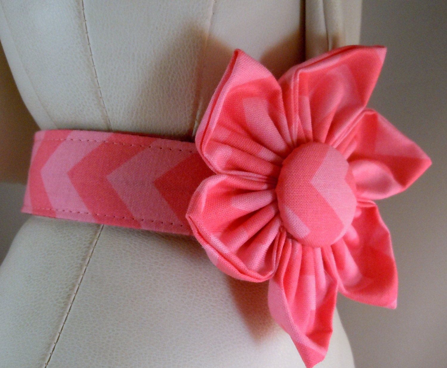 Dog Collar Set with Flower or Bow Tie Pick by LearnedStitchworks