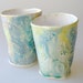 Pastel Ceramic Cup, tumbler set aqua, turquoise blue pale yellow, pottery mug, ceramic tumber, organic shape cup, wabi sabi cup, pastel cup