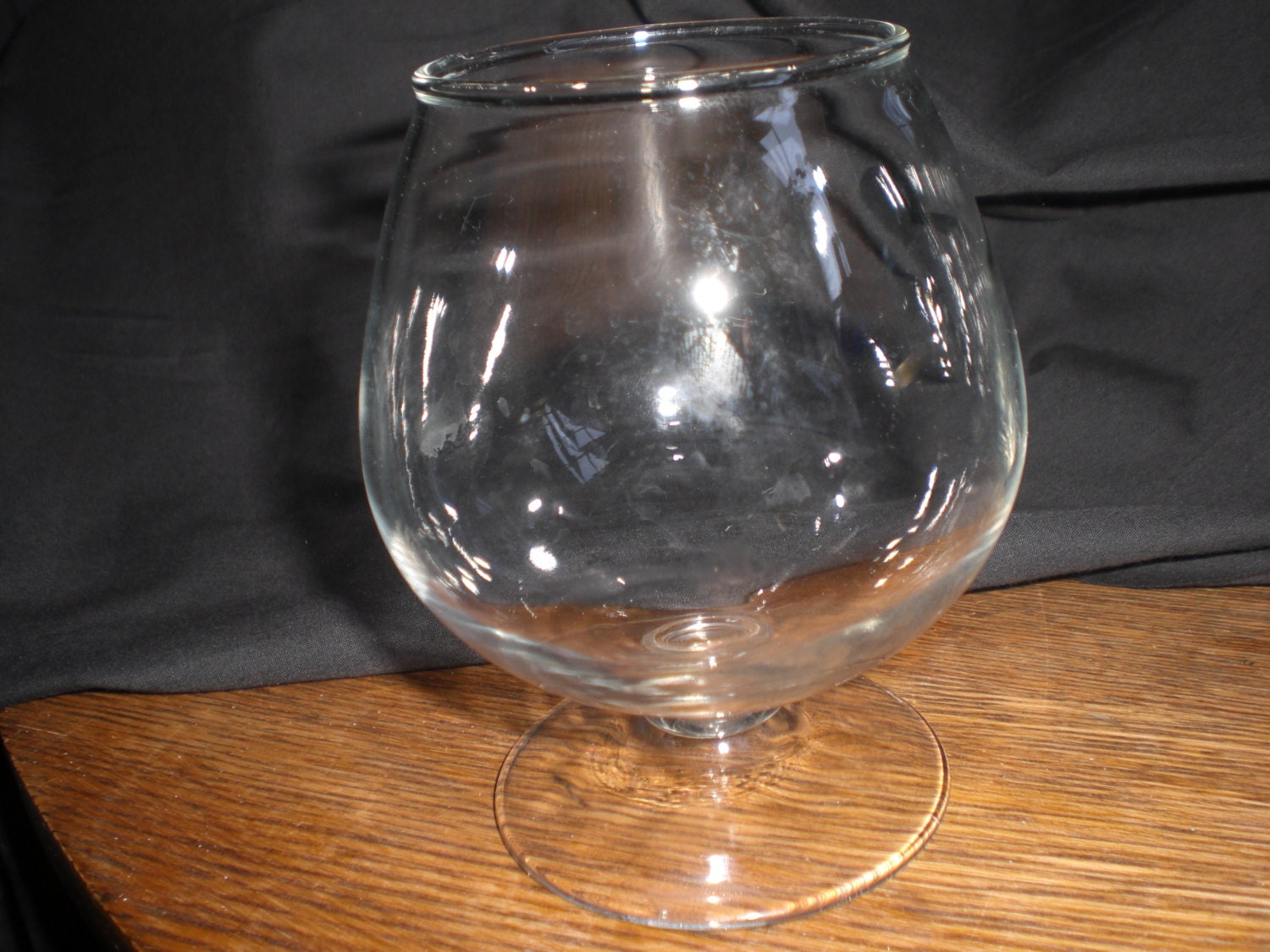 Vintage 1960s Brandy Snifter Glass Clear Single