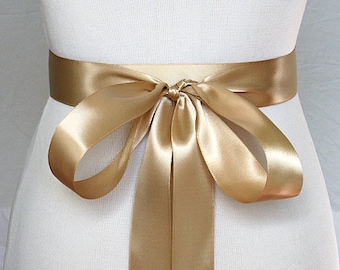 Wedding Sash - Bridal Belt, 80 Colors to Choose From, You Pick your Color, 1.5" Double Face Satin Ribbon Sash for Bride, Bridesmaids