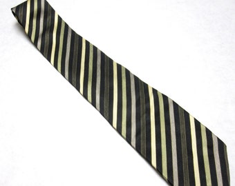 Vintage Necktie Green Tan Black Haggar Silk Tie