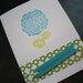 Congratulations Card, Blue Camellia