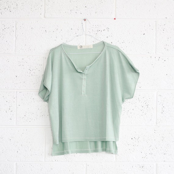 Summer Sale Knit Oversized Shirt Mint by naftul on Etsy