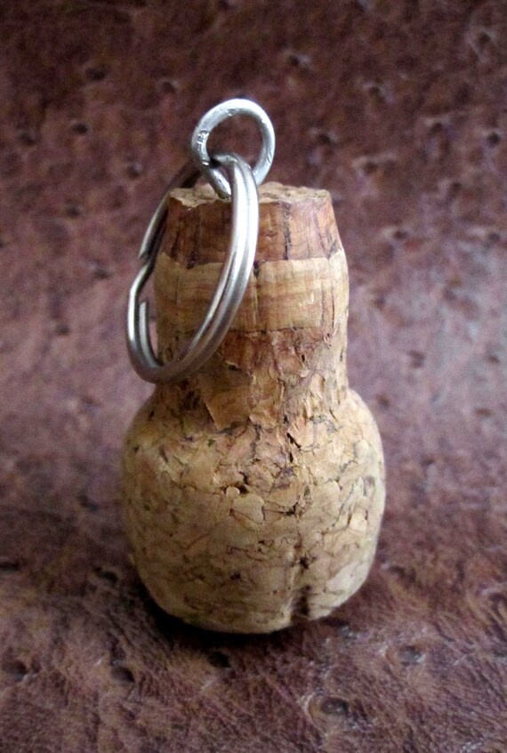 Items similar to Champagne Sparkling Wine Cork Keychain s001 on Etsy