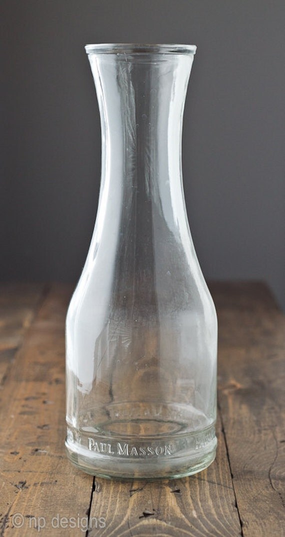 Vintage Paul Masson Glass Wine Carafe by nataliepozniak on Etsy