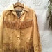 vintage leather jacket, deerskin fringe jacket, rustic leather jacket, gift for woman, christmas, holiday gift, cabin, forest, gift for guy