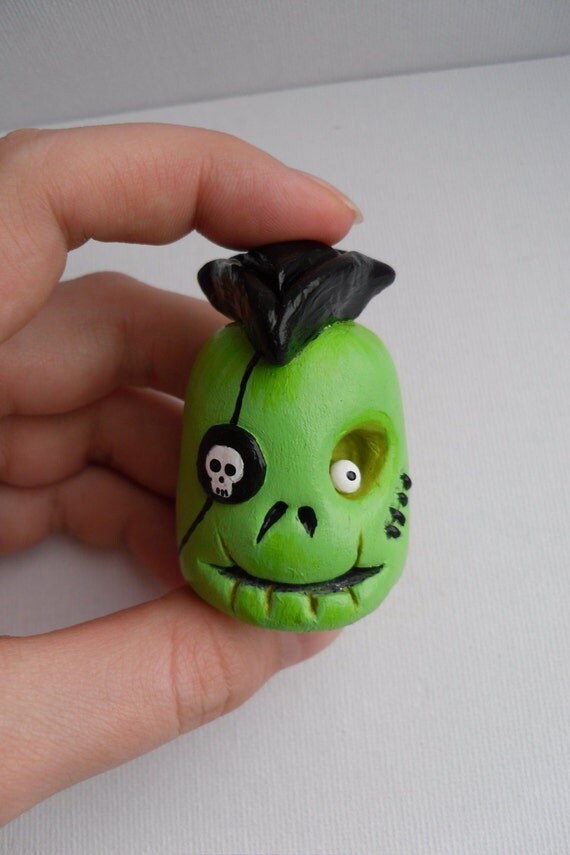 Polymer Clay Sculpture Halloween Decor The Zombie Pirate