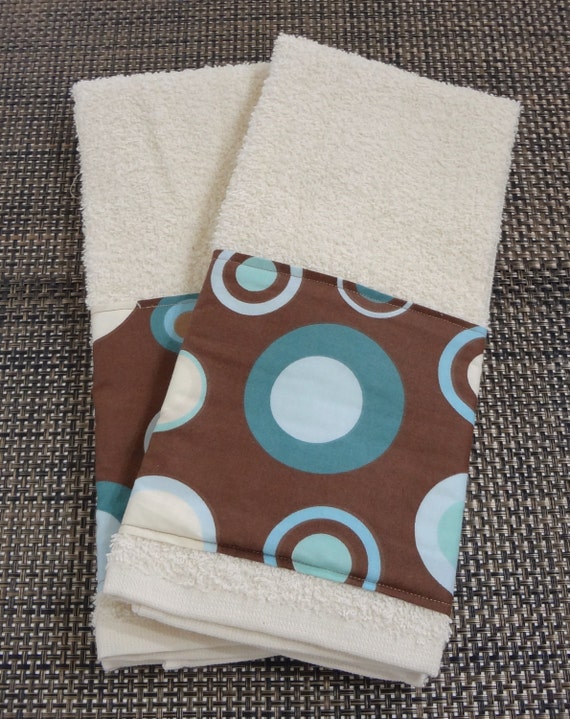 CLEARANCE Bathroom Hand TowelCirclesLight Blue' by DREAMATHEME