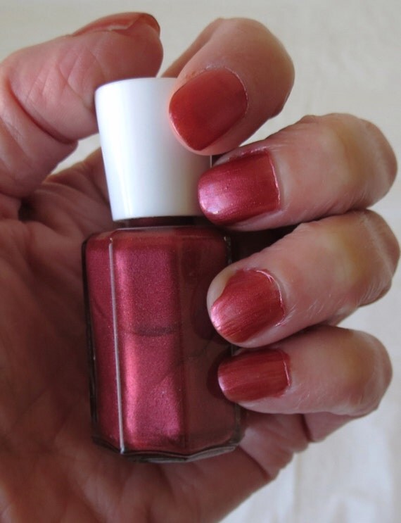 Clearance Coral Red Glitter Nail Polish by NaturesPurityBath