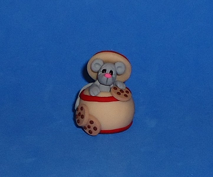 Polymer Clay Mouse in Cookie Jar