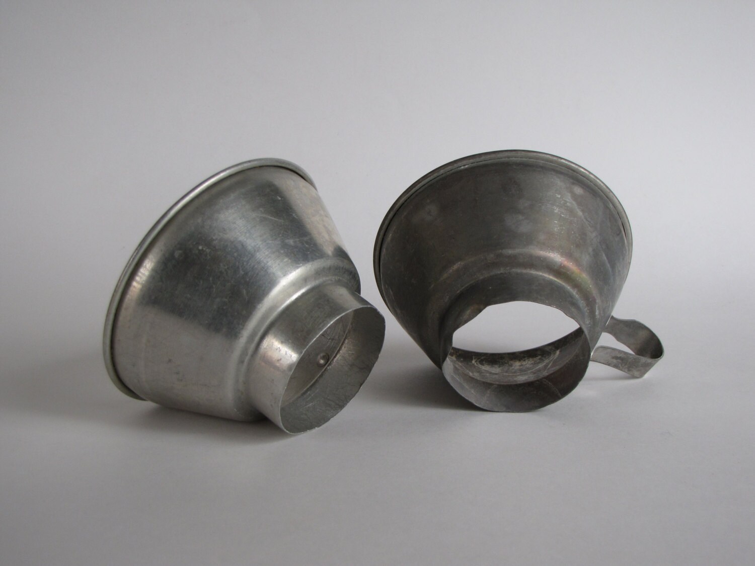 Vintage Aluminum Canning Funnels set of two