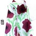 Silk Scarf Hand Painted Purple Floral Scarf, Purple Poppies. Handmade Silk Scarf. Approx 7.5x52 in.