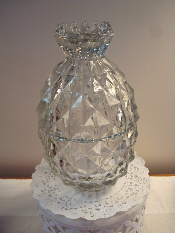 Pineapple candy dishclear glassdiamond patterngreat
