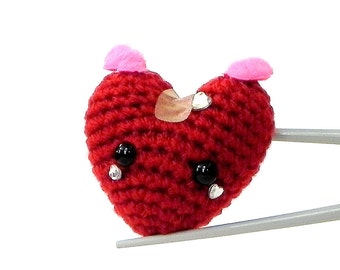 Crochet Amigurumi - Healing Heart MochiQtie - Amigurumi mochi size mini toy / doll