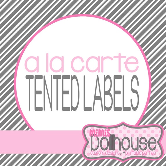 A la Carte Blank Tented Labels from any Mimi's Dollhouse Design PDF/JPEG Il_570xn