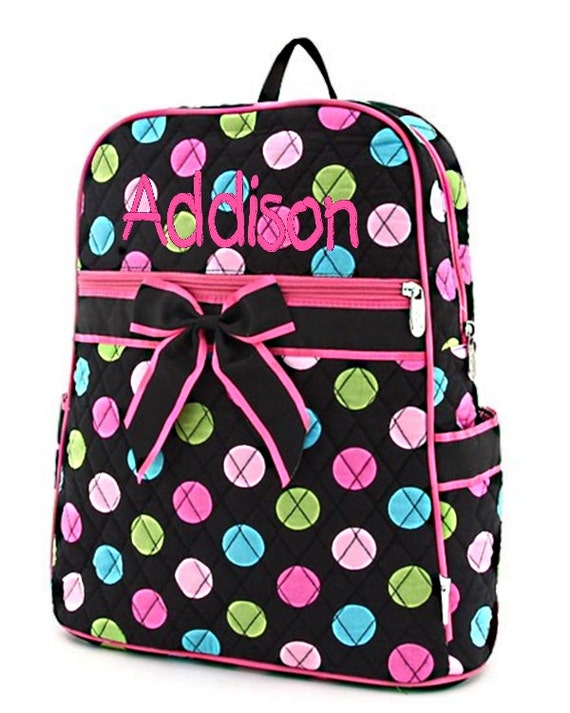 Personalized Backpack Polka Dot Quilted by MauriceMonograms