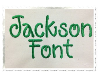 Jackson Machine Embroidery Font Monogram Alphabet - 3 Sizes