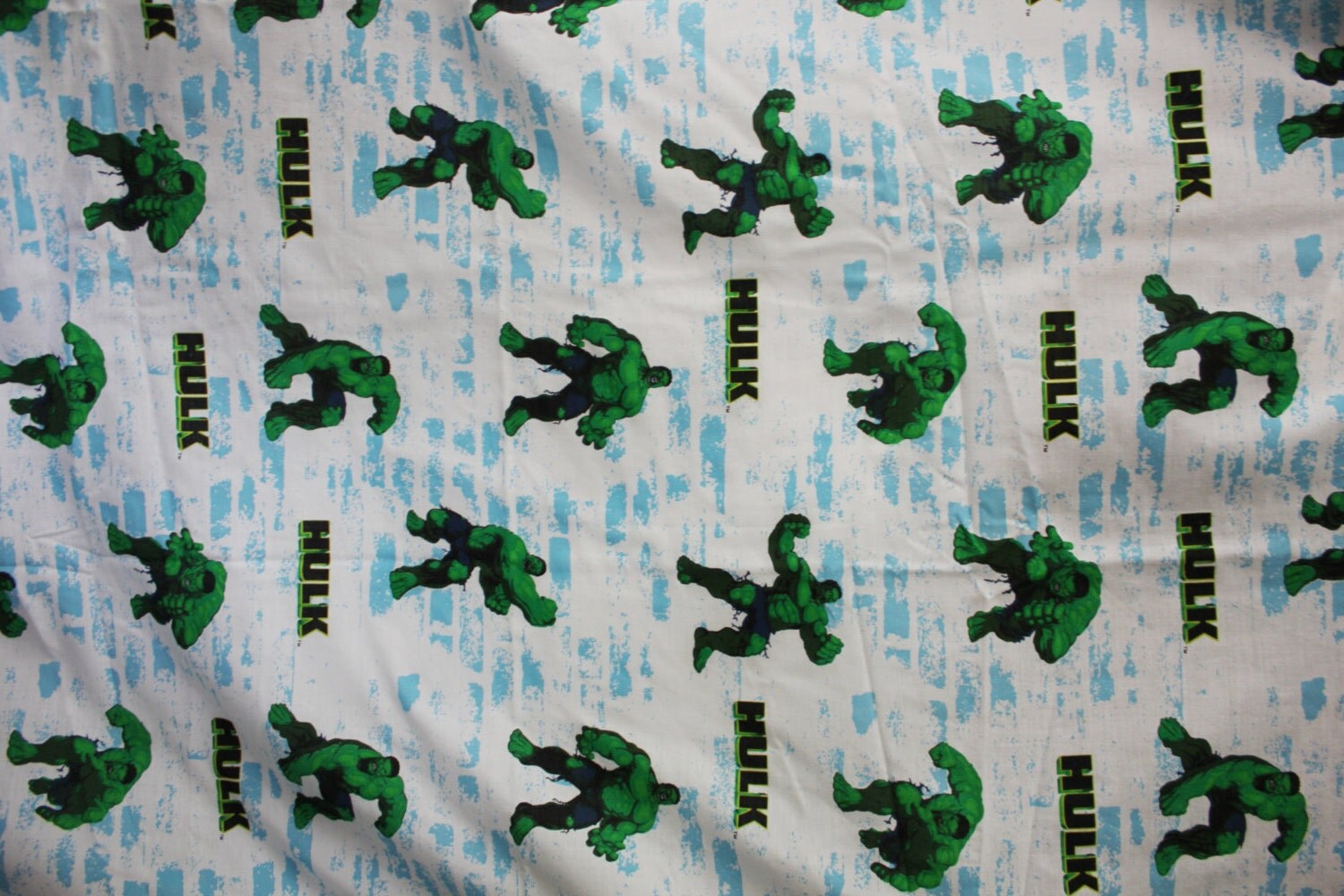 Incredible Hulk Twin Flat Sheet // Fabric