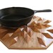 Oak Wood Hot Pad. Geometric decor, wooden hot pad or centerpiece.