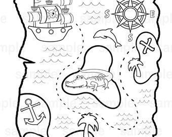 Treasure X - Free Coloring Pages