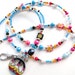 WILD FOR PEACE- Beaded Id Lanyard- Millefiore Beads and a Collection of Glass Beads (Magnetic Clasp)