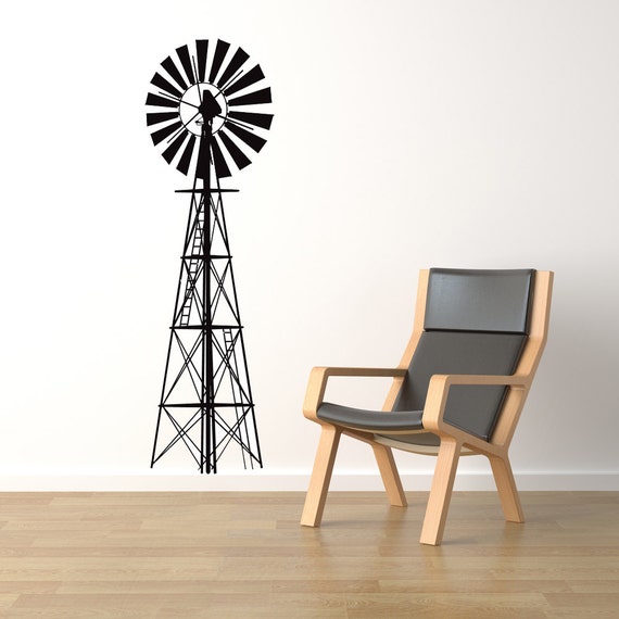Windmill Wall Decor Winmill Wall Art by VinylWallAdornments