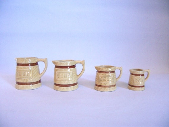 Made measuring in cups  Set Ceramic uk Cups Japan vintage Vintage Measuring