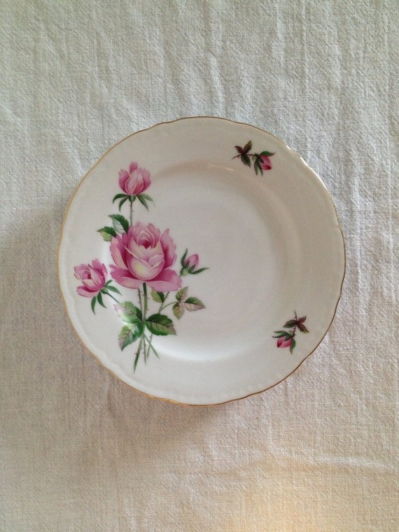 Vintage Shabby Chic Rose Dishes Dessert by TheLittleThingsVin