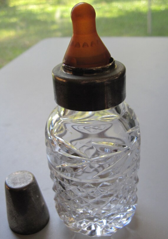 Galway Irish Crystal Baby Bottle Great Baby Shower Gift