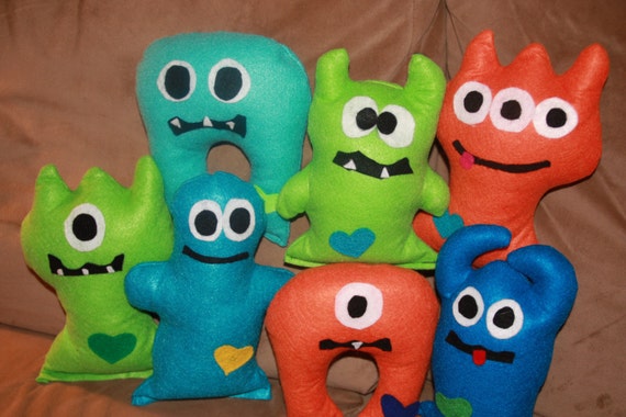 6 Little Monster Party Favors Dolls by WishingOnStarz on Etsy