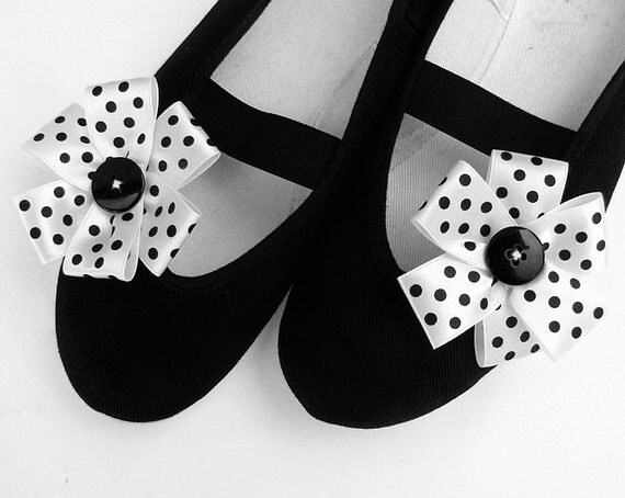 polka dot ballerina flats