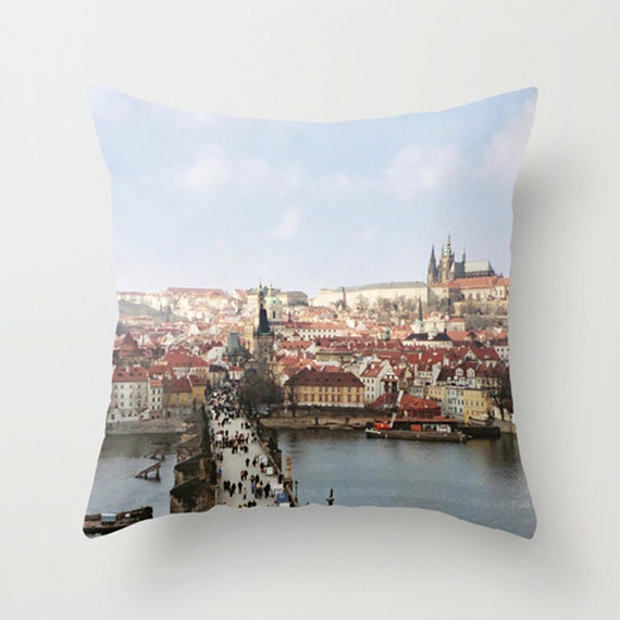 Cityscape Sofa Pillow Urban Accent Pillow Prague Travel