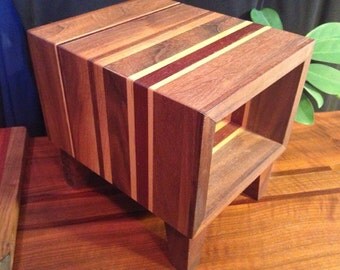 wood box plant stand