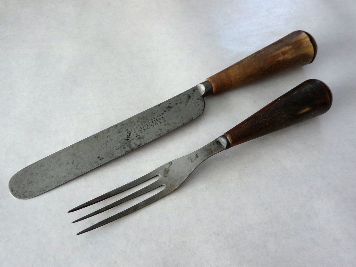 Antique Knife & Fork Set by John Askham circa 1860s
